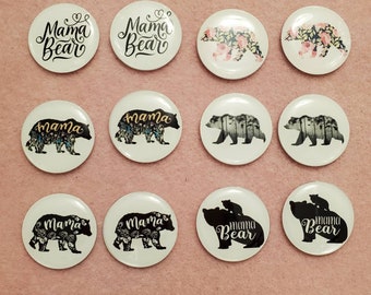 Mama Bear Cabochons - Set of 6 pairs