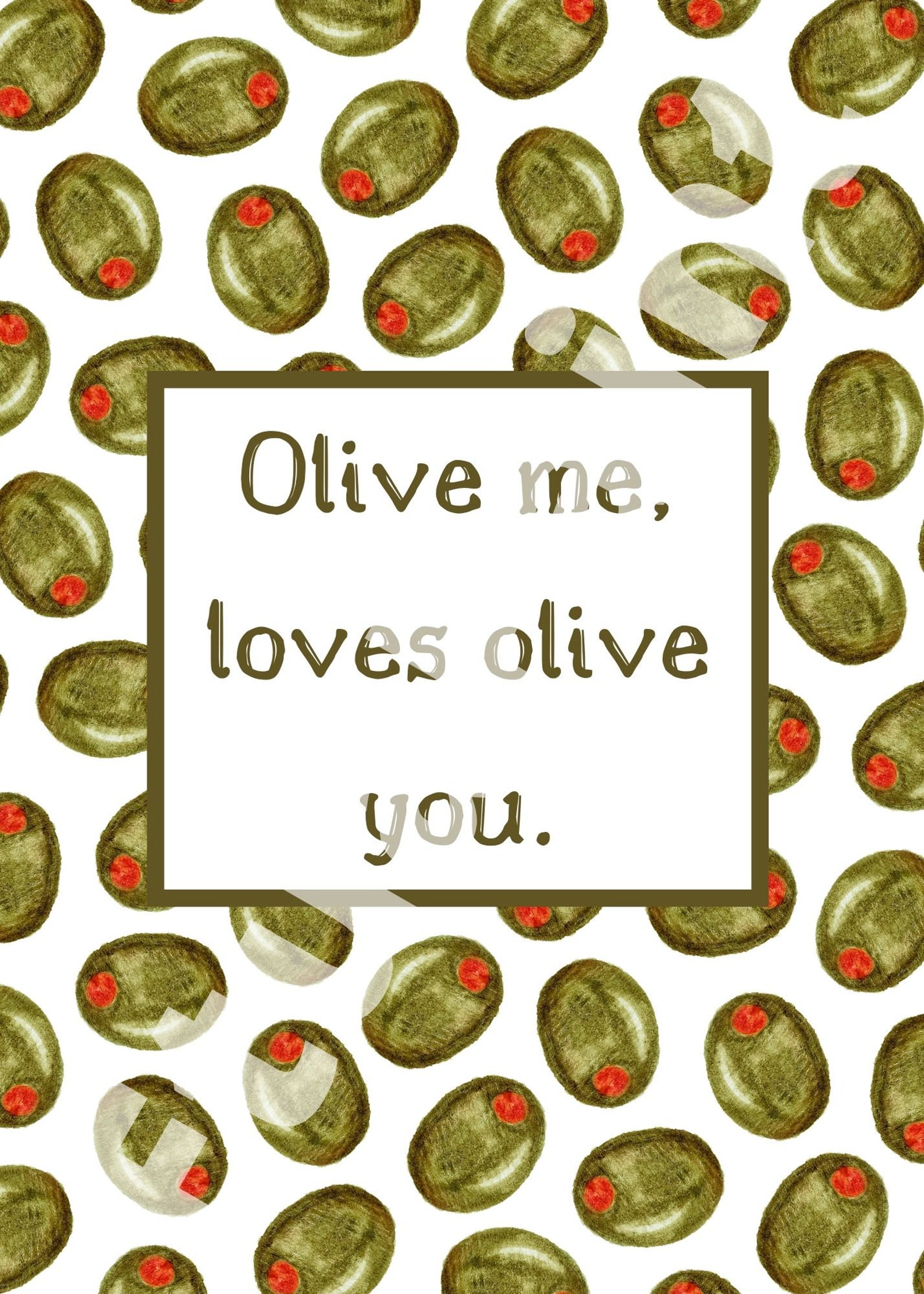 Olive me loves olive you. Digital Download PDF Only Etsy