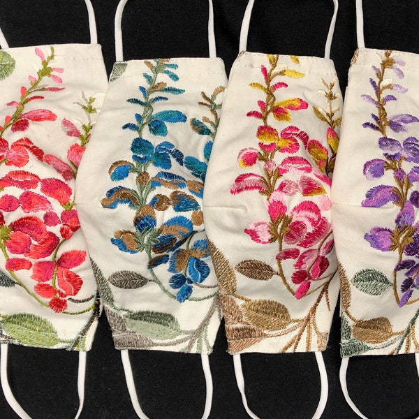 Embroidered Mask Etsy