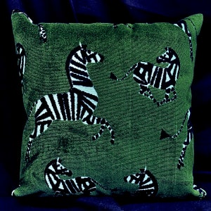 Zebra pillow cover-cut velvet pillow cover-zebra velvet pillow-velvet pillow-made in Usa-pillow-toss pillow-animal pillow-green pillow-USA