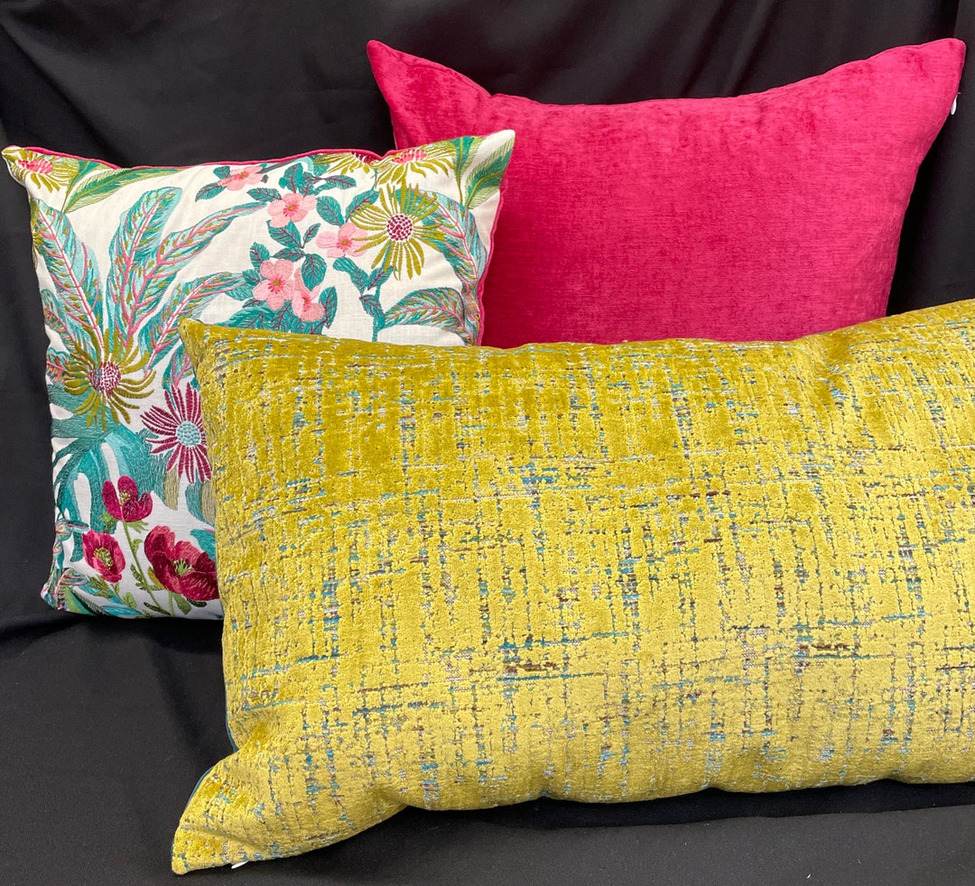 Embroidered Cotton Pillow Covercut Velvet Pillow Covercoordinating