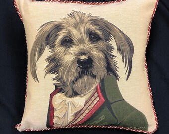 Decorative Pillow Terrier Cushion Cover Gobelin Tapestry Country Style Dog 