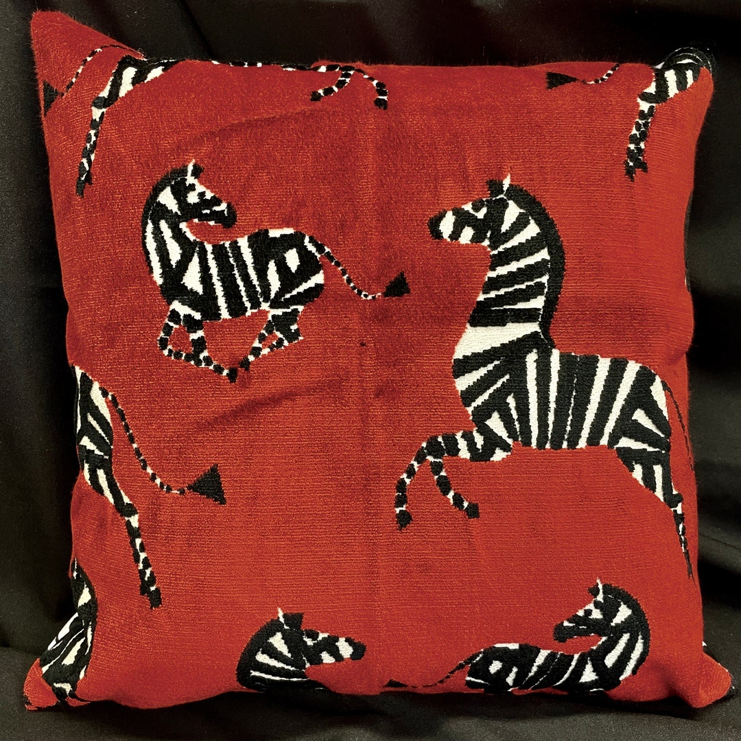 Zebra Pillow Covercut Velvet Pillow Coverzebra Velvet Etsy