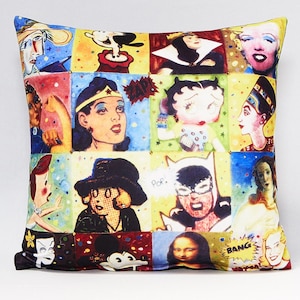 Girl Power Kissen-Abdeckung-Weibliche Ikone Kissen-Karikatur-Frauen-Kissen-den Kissen-Sofa Kissen-werfen Kissen-werfen-Kissen-Kissen-Abdeckung-berühmte Frauen