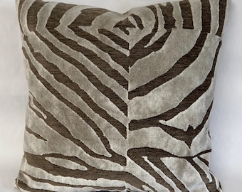 Animal skin pillow cover-patchwork pillow-brown zebra pillow cover-tiger pillow cover-giraffe pillow cover- brown and beige pillow