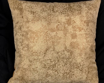 Metallic pillow cover-geometric pillow-modern holiday pillow-metallic printed pillow-made in Usa-copper metallic pillow-metallic printed