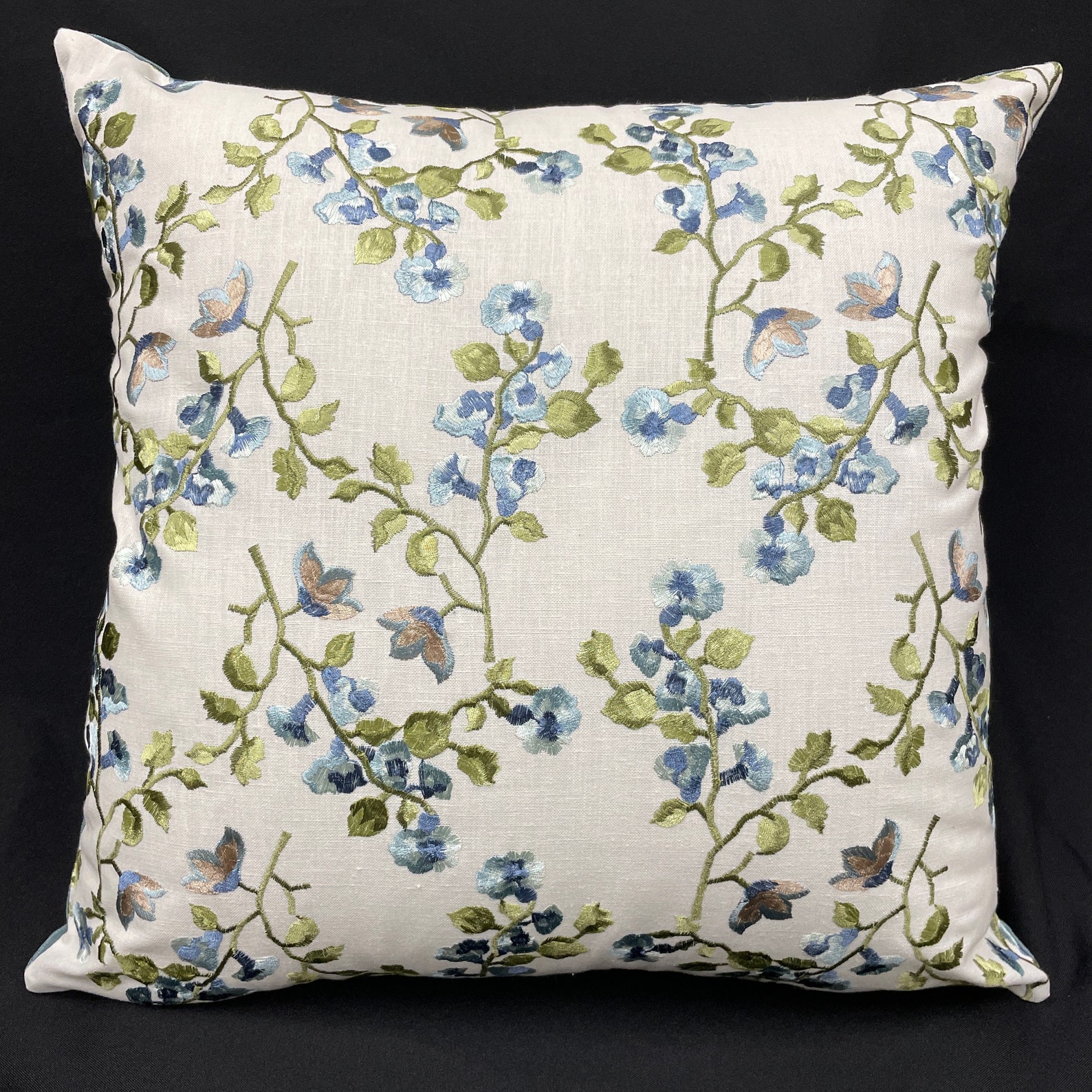 Floral Decorative Pillow-cover Only-modern Black Floral Pillow