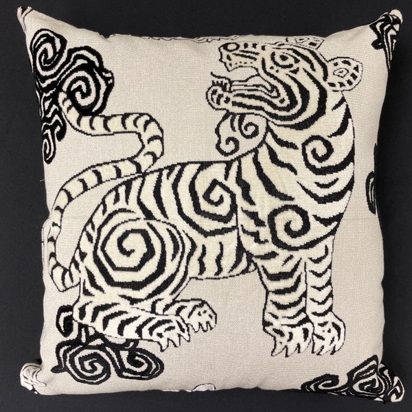 Tibetan tiger pillow cover-cut velvet pillow cover-bengal velvet pillow-velvet pillow-made in Usa-throw pillow-toss pillow modern pillow