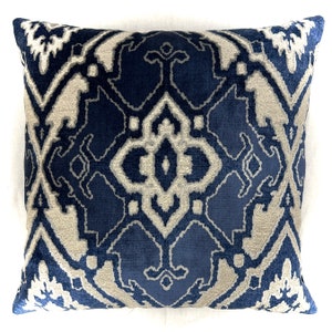 Southwest pillow cover, southwest pillow,ikat pillow,western inspired pillow, blue southwest pillow,velvet southwest pillow, boucle pillow