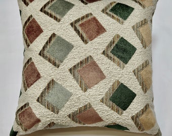 Modern velvet pillow-Beige velvet pillow-coral pillow cover-Sage boucle pillow-geometric boucle pillow-mid century modern pillow cover-USA