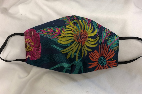 Plumeria Rosa Su Bianco Maschera Per Adulti Con Stampa Hawaiana - Foto 12