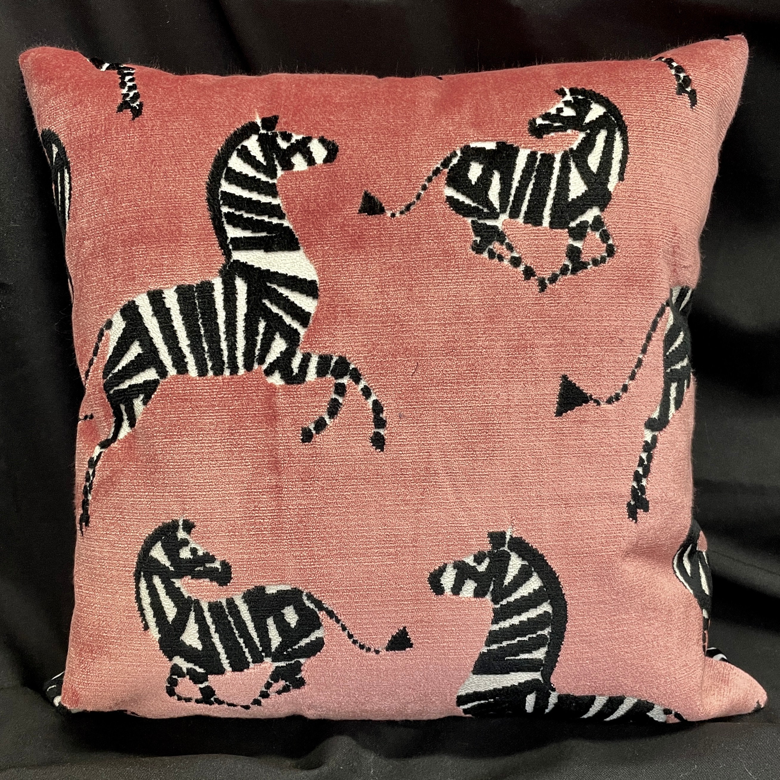 Blush Zebra Pillow 