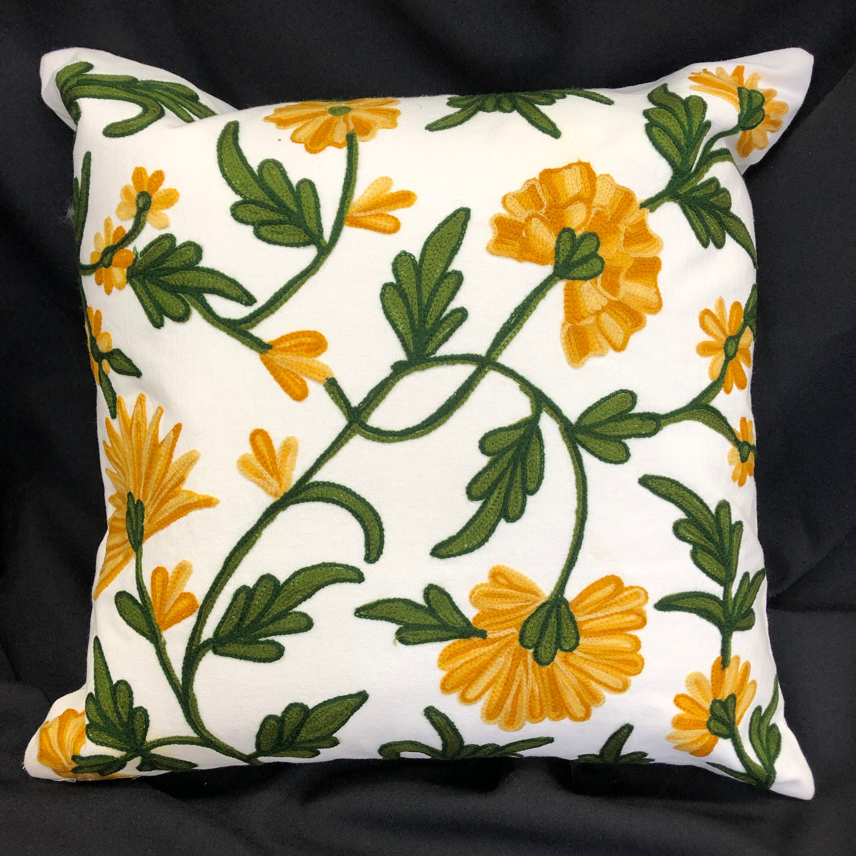 Crewel Embroidered Pillow Cover18 Decorative Etsy