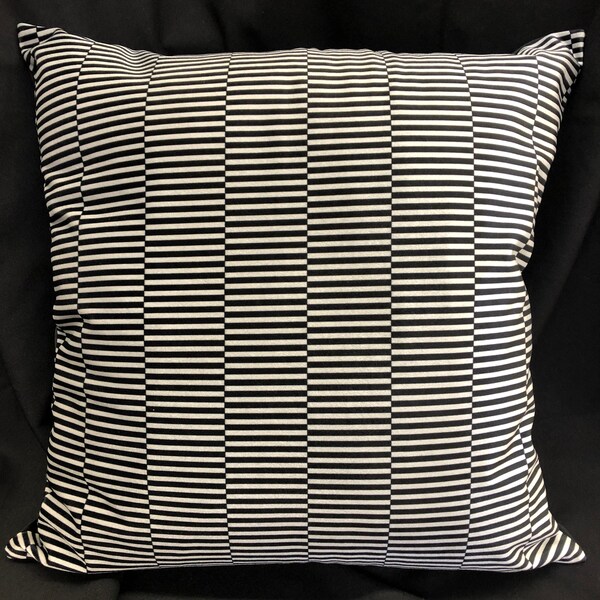 Black and White Geometric Pillow Etsy