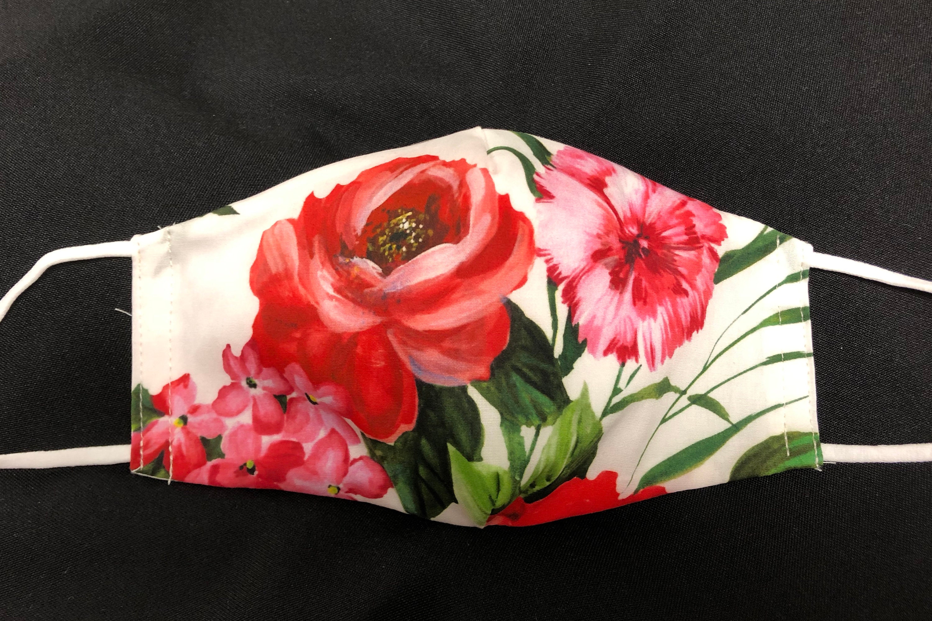 Rose Face Maskred Rose Maskred Floral Mask3 Layerfilter Etsy