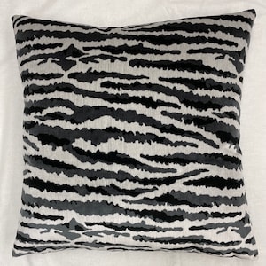 velvet pillow cover-animal velvet pillow-black and grey pillow cover-velvet animal skin pillow-black velvet tiger pillow-animal skin pillow