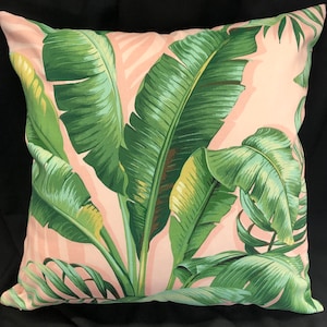 tropische kussensloop voor buiten - Hawaiiaans kussen-tropisch kussen-palmbladkussen-polyester buitenkussen gemaakt in de VS - 600 uur UV-bestendig