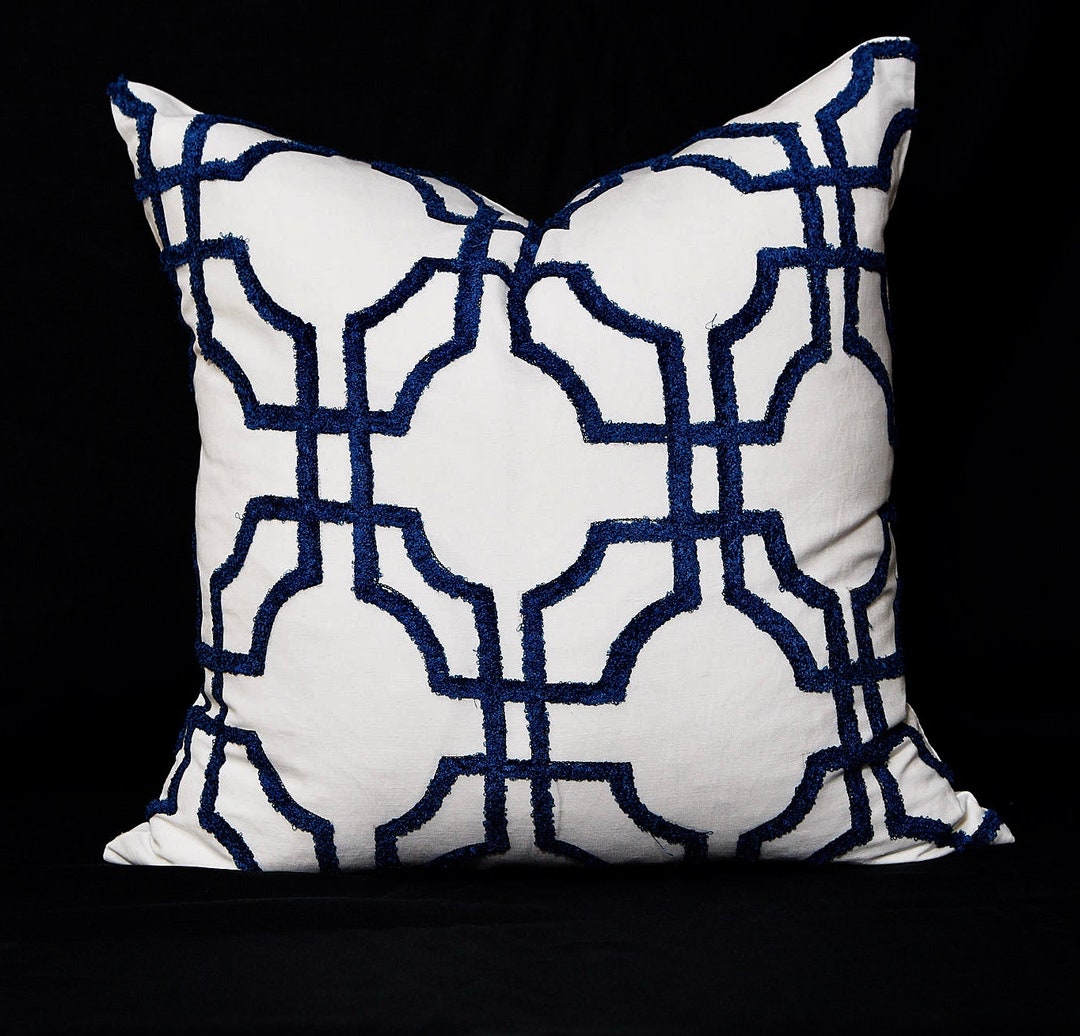 Crewel Embroidered Pillow Cover22 Decorative Pillowtoss Pillowthrow