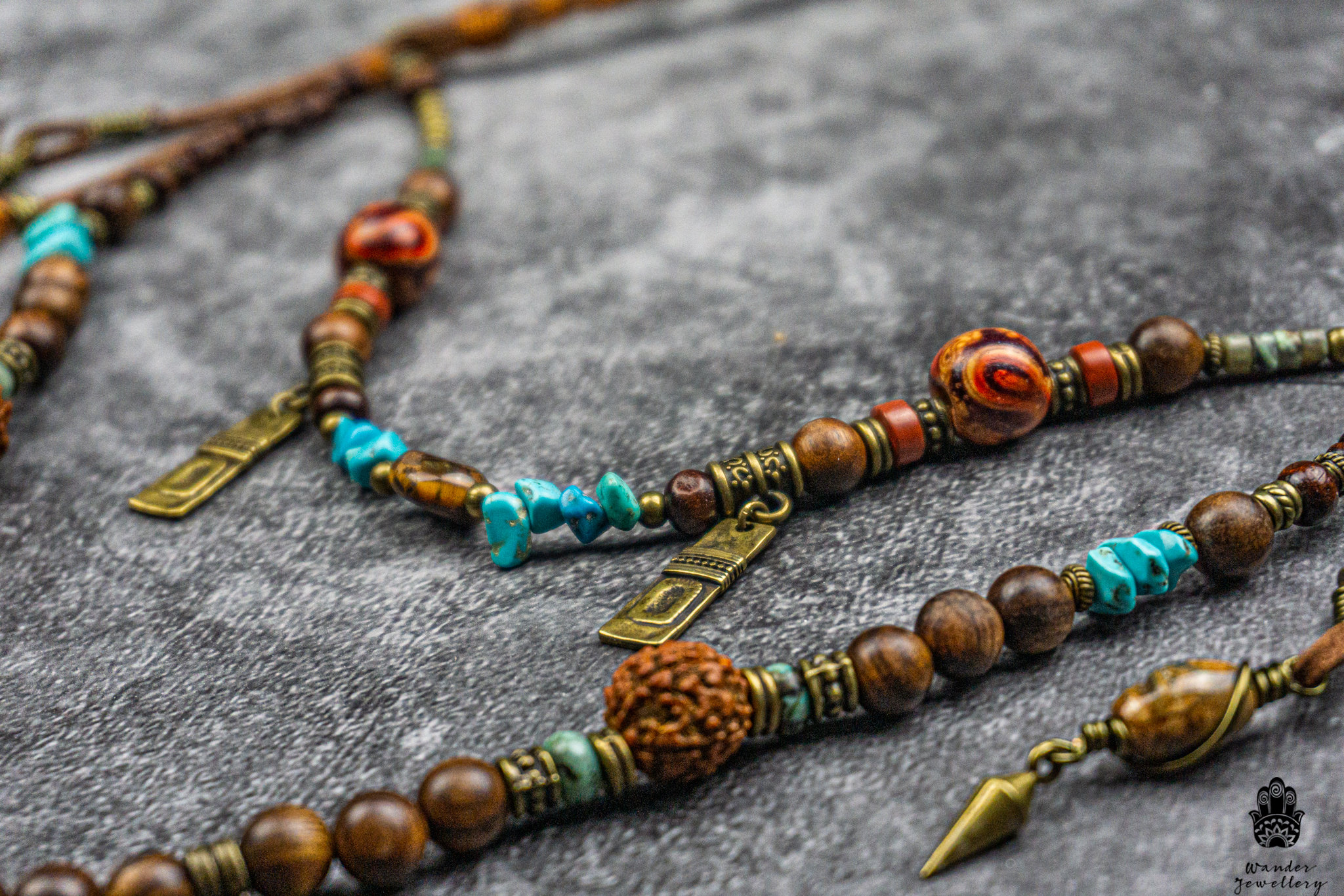 Long Bohemian Boho Hippie Style Handmade Beaded Necklace Bracelet Colored Beads 2 - Foto 4