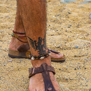 Pulsera de tobillera para hombre Boho Surf Cowrie Shell Juego de tobilleras de playa a juego en capas Tobillera con cuentas unisex Tobillera de verano pirata hippie para hombres imagen 4