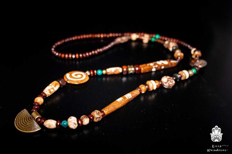 Unique Tribal Necklace for Men Mens African Bone Necklace Etsy