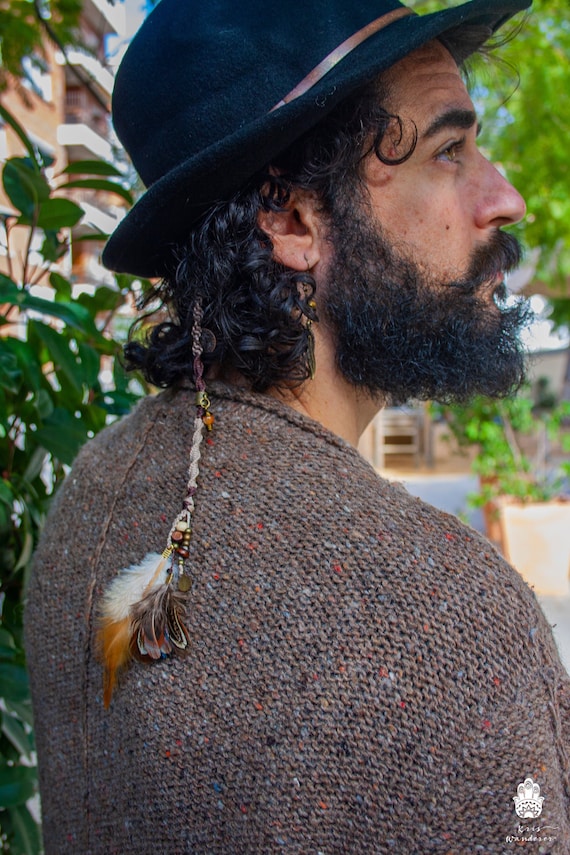 Feather Hair Clip for Men Pirate Dread Accessories Mens - Etsy Feather Hair Clip for Men Pirate Dread Accessories Mens - Etsy