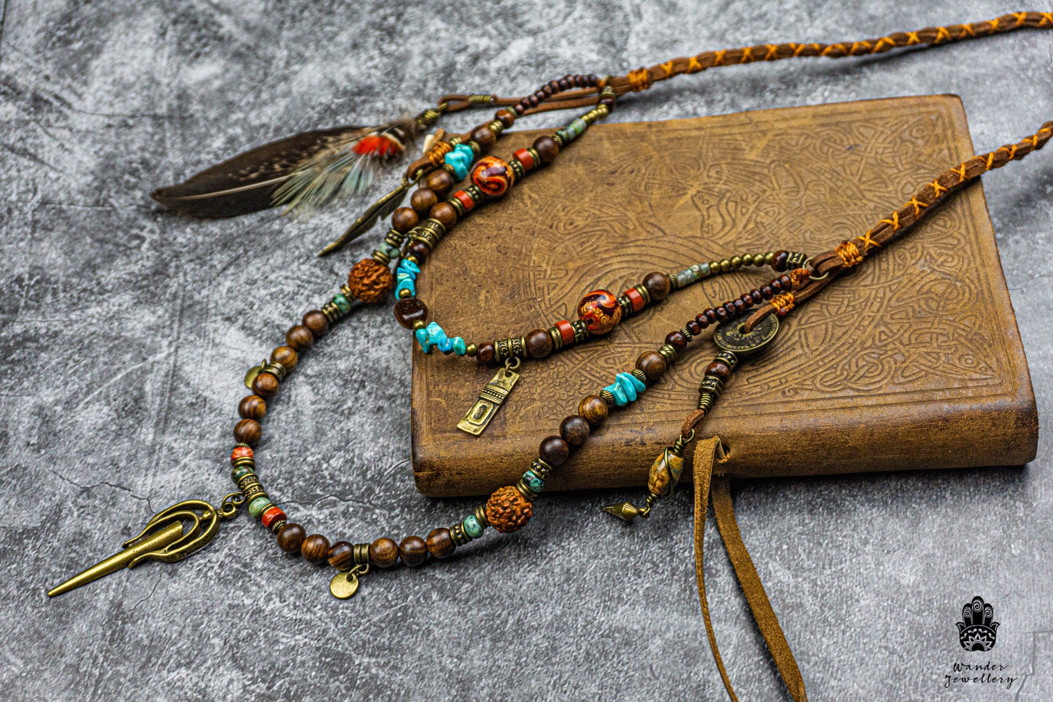 Bivei Natural Gemstone Endless Long Statement