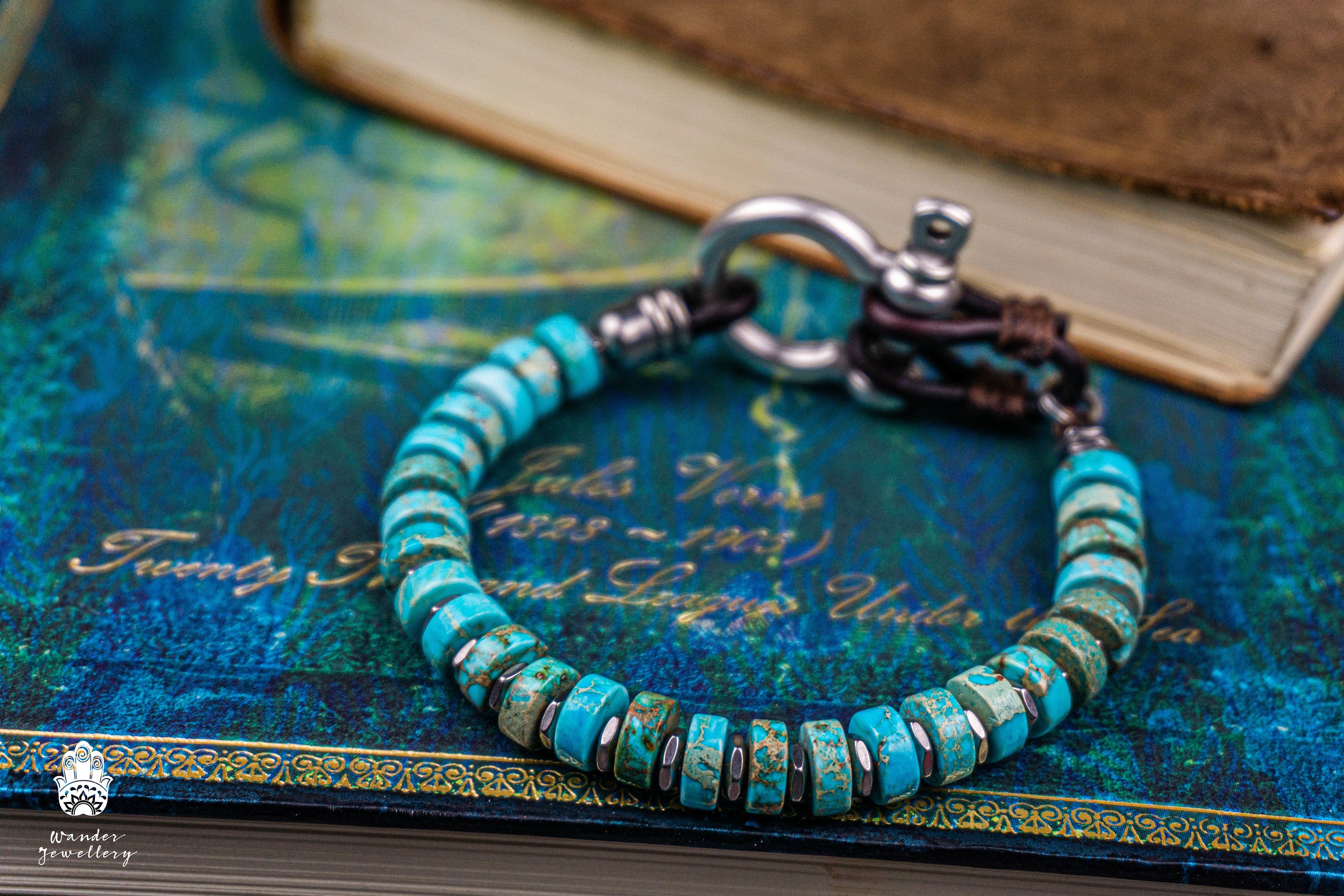 Bracelet de perles Jaspe impérial multicolore, Sur mesure