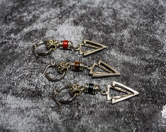 Unique orecchini per la donna naturale Onice nero in argento 925 forma di goccia stile liberty qualità come gioielliere