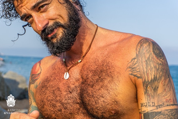 Mens Cowrie Shell Summer Boho Beach Choker- Unisex Minimalist