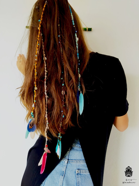 Macrame Hair Wrap Feather Hair Clip Dreadlock Wrap Hair - Etsy Australia Macrame Hair Wrap Feather Hair Clip Dreadlock Wrap Hair - Etsy Australia