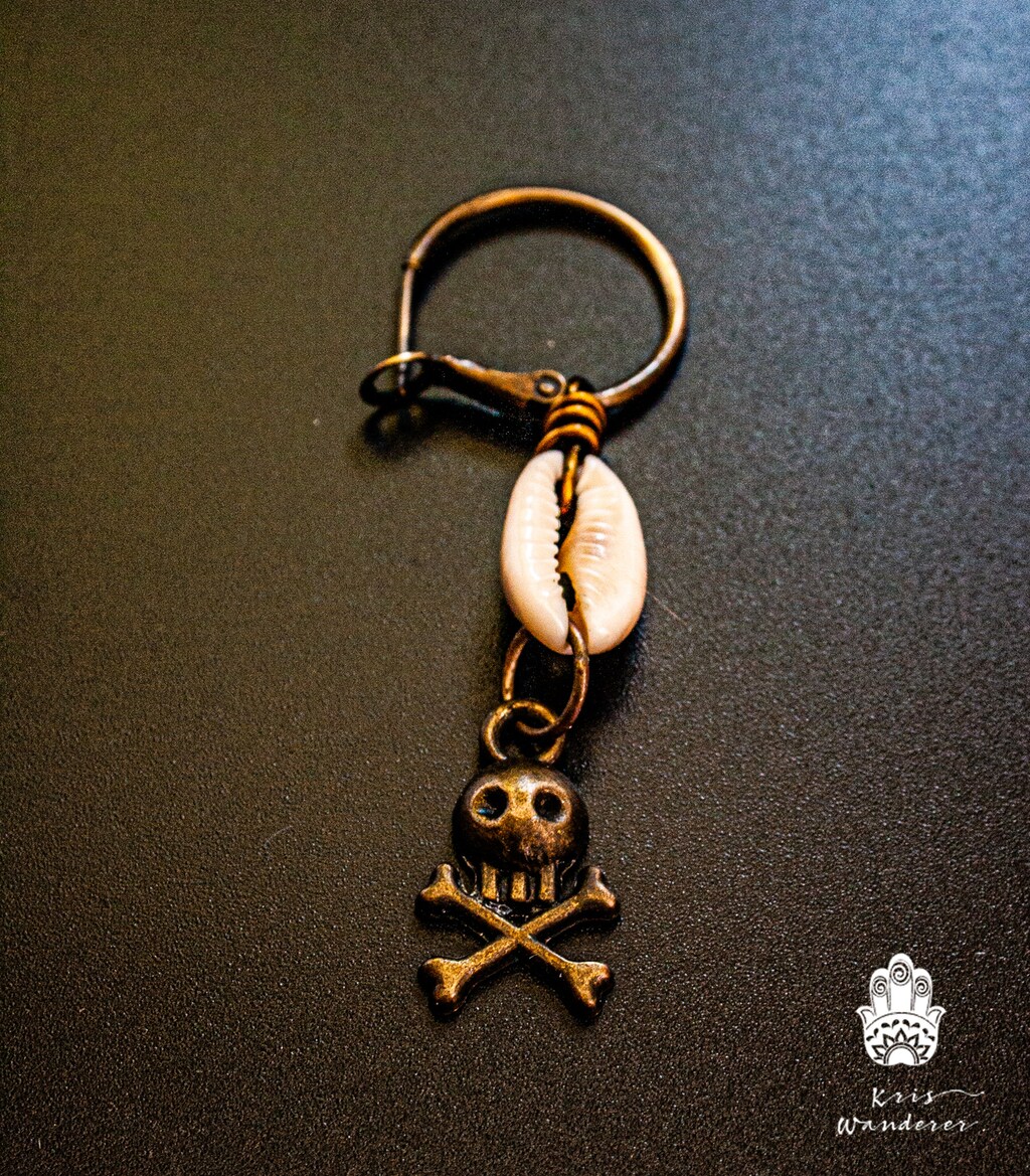 Orecchini Pendenti A Teschio Pirata Halloween – Design Gotico Rosso E Nero Con Spade Incrociate, Accessori Per Costumi, Regalo Unico