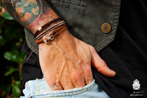 Heren Armband Set Minimale Voor Mannen Etsy Nederland