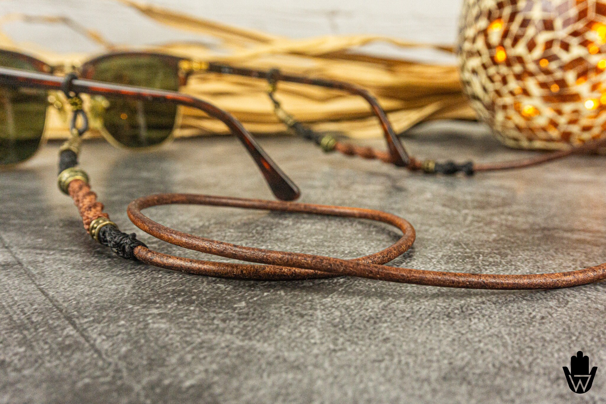 Everyday Leather Glasses Chain Holder for Men- Sunglasses Macrame
