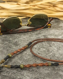Everyday Leather Glasses Chain Holder for Men- Sunglasses Macrame