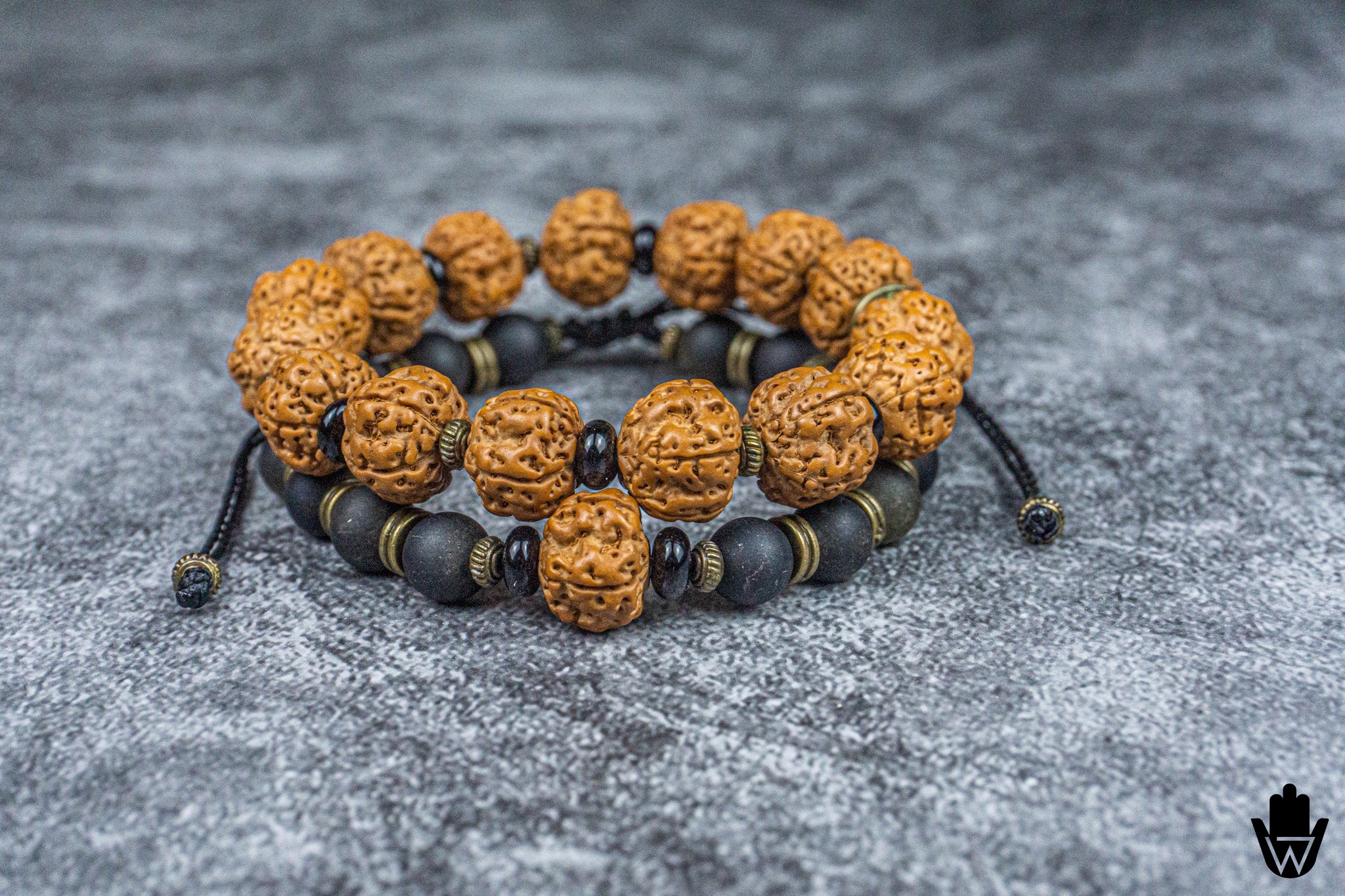 ZlyxLzq Braccialetti, Perline Rudraksha Mala Naturali, Preghiera Buddista for collane, Pratica Accessori for Braccialetti, 9 mm (Material : 7mm