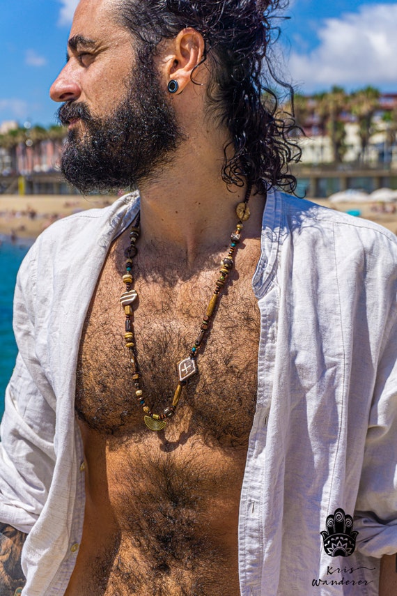 Men Mens African Bone Necklace - Etsy 