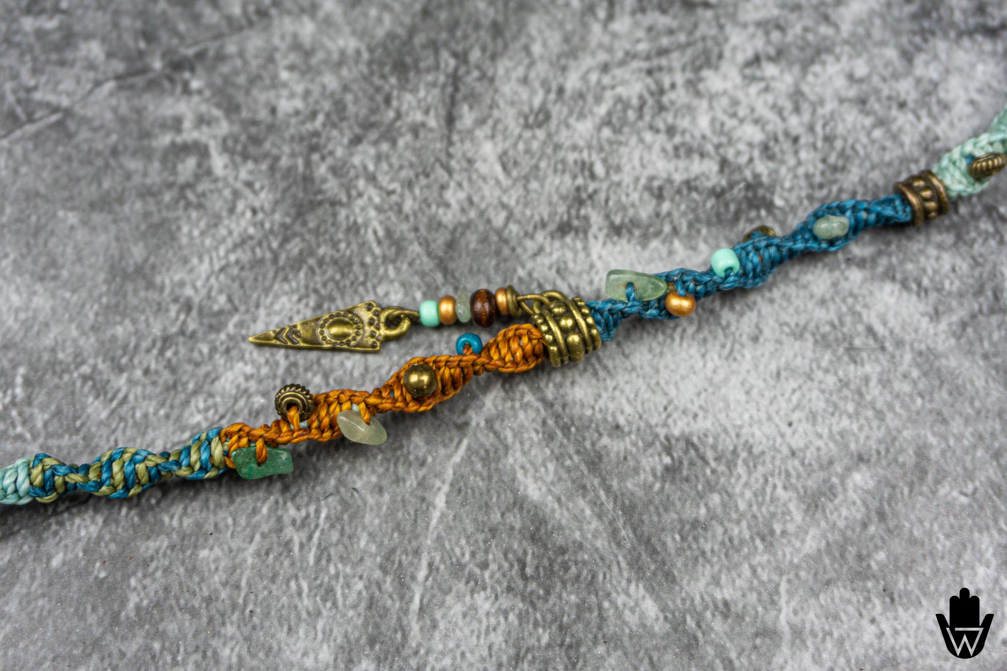 Colorful Woven Macrame Hair Wrap- Hippie Festival Clip in  display picture 2