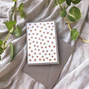 Orange Daisy Greeting Card; Handmade Watercolour Birthday Card; Recycled Kraft Anniversary Card; Valentine's Card; Thank you Card; Get Well