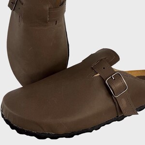 Men&#39;s leather clogs, anatomical clogs, handmade leather clogs, comfortable clogs