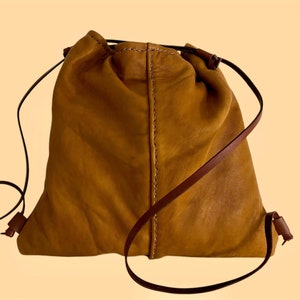 Sac à dos en cuir, sac fait main, sac fait main, sac suspendu à l'épaule