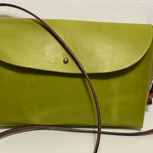 Sac AMELIE, sac en cuir fait main, pochette, sac cousu main
