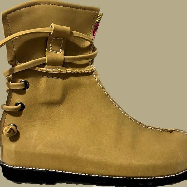 Bota ARENA, botas unisex de piel,  botas otoño/ invierno, botas artesanales, botas cosidas a mano