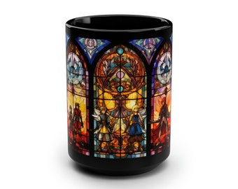 Anime Stained Glass Mug, Kingdom Stained Glass Mug, Stained Glass Art, Gift Idea, gift for her, gift for him