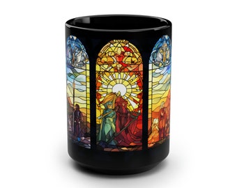 Anime Stained Glass Mug, Kingdom Stained Glass Mug, Stained Glass Art, Gift Idea, gift for her, gift for him