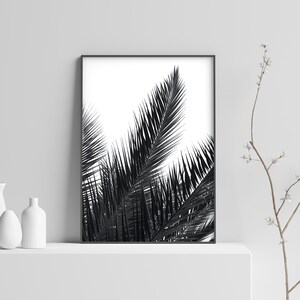 Palm Tree Leaf Print, Wall Art, Wall Art Poster, Printable Digital ...