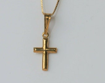 18kt Solid Gold Crucifix Cross Religious Pendant