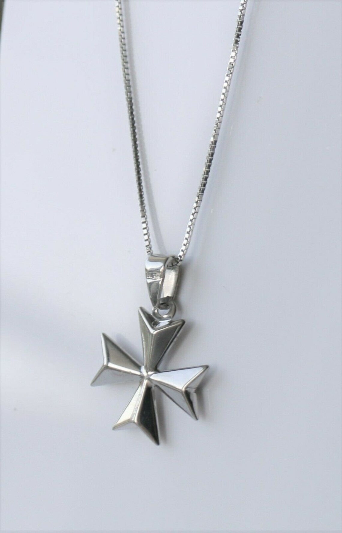 925 Sterling Silver Maltese Cross Classic Unisex Pendant Croce Di Malta ...