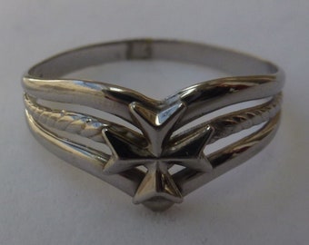 Sterling Silver Malte Croix de Malte Amalfi Templar Ring Toutes les tailles disponibles