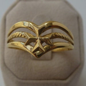 9ct 9k 375 Yellow Gold Maltese Amalfi knights of malta templar Cross wishbone Ring All sizes available
